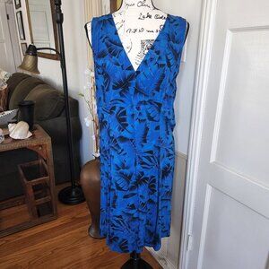 Impressions Workshop Sleeveless Blue Dress Sz